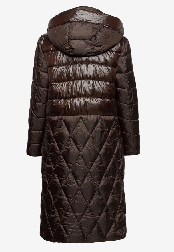 Gerry Weber Chocolate Brown Long Quilted Coat