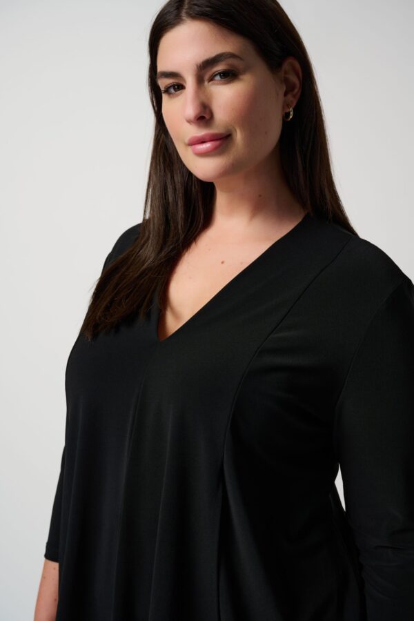 Joseph Ribkoff Asymmetric Tunic Style 161066TT - Black - Image 3