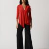 Joseph Ribkoff Asymmetric Tunic Style: 161066TT - RED - Image 3