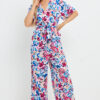 Multi Printed Jumpsuit - Blue/Pink
