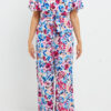Multi Printed Jumpsuit - Blue/Pink - Image 7