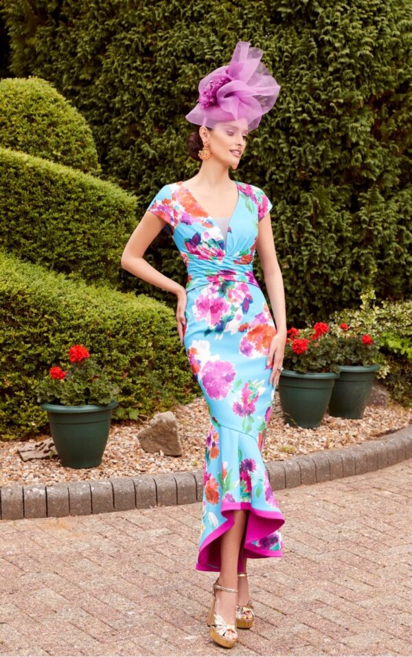 Veni Infantino Dress Style 29810A - Crepe Azul