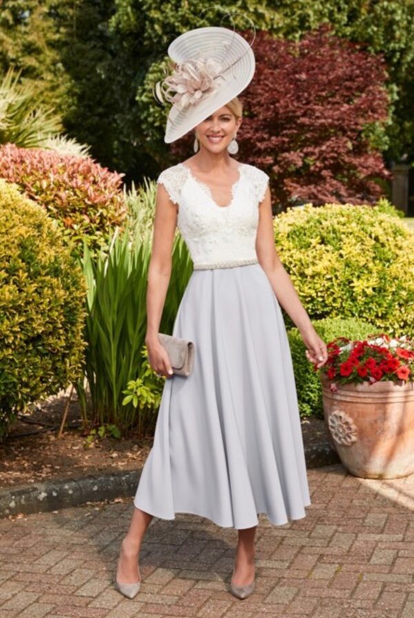 Veni Infantino Dress Style 29676 - Ivory/Silver