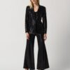 Joseph Ribkoff Stretch Knit Sparkly Blazer Style 234240 - Black - Image 5