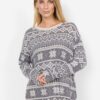 Soya Concept Festive Collection Fair Isle Lounge Set - Grey - Image 2