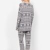 Soya Concept Festive Collection Fair Isle Lounge Set - Grey - Image 3