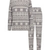 Soya Concept Festive Collection Fair Isle Lounge Set - Grey - Image 4