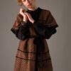 Oversized Short Sleeved Kimono Style Cardigan - Black/Cognac - Image 4