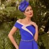 Veni Infantino Floor Length Dress Style 992217L - Royal/Ivory - Image 2