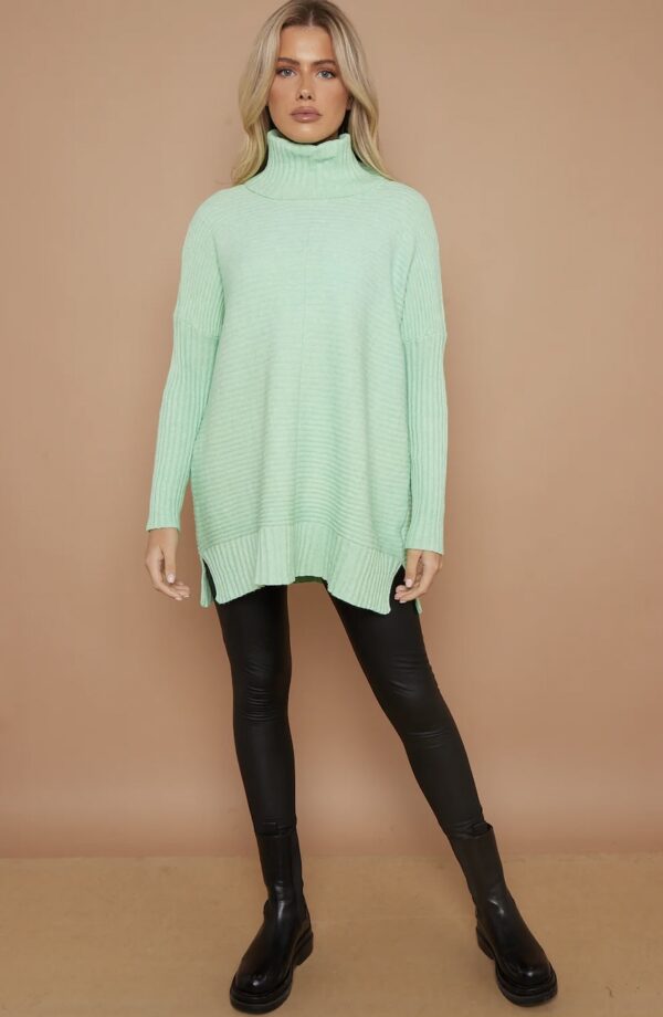 Ribbed Jumper - Pale Green