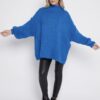 Chunky Knit Plain Jumper - Peacock Blue
