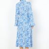 Floral Button-Up Viscose Dress by Soya Concept - Blue - Image 4