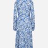 Floral Button-Up Viscose Dress by Soya Concept - Blue - Image 6