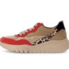 Gabor Camel/Red/Leopard Print Trainer - 53.451.13 - Image 4