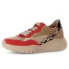 Gabor Camel/Red/Leopard Print Trainer - 53.451.13