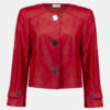 Foiled Faux Suede Boxy Jacket - Style 252918 - Image 5
