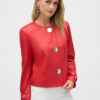 Foiled Faux Suede Boxy Jacket - Style 252918