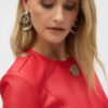 Foiled Faux Suede Boxy Jacket - Style 252918 - Image 3